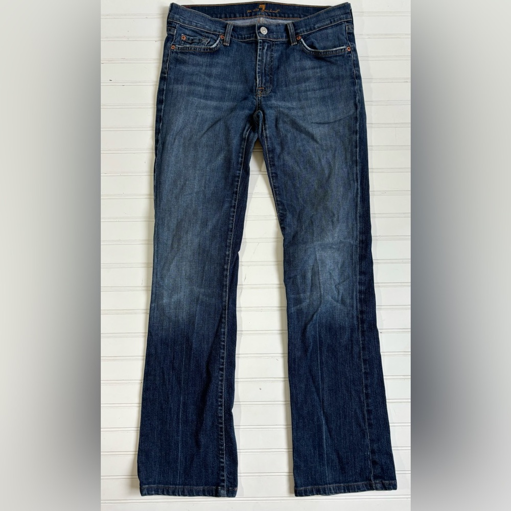 7 For All Mankind Women's Boot Cut Jeans - Dark Blue